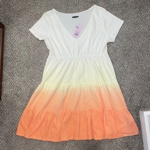 Wild Fable Orange Dip Dye Dress
